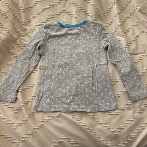 Disney Frozen Long Sleeve Gray and Blue Tee with 3D Details - Picture 4 of 4